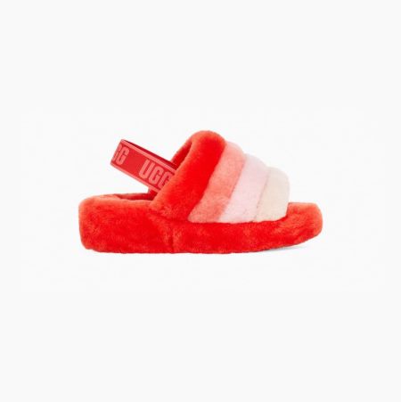 UGG Fluff Yeah - Badesandaler Dame - Oransje Multicolor (NO-T117)